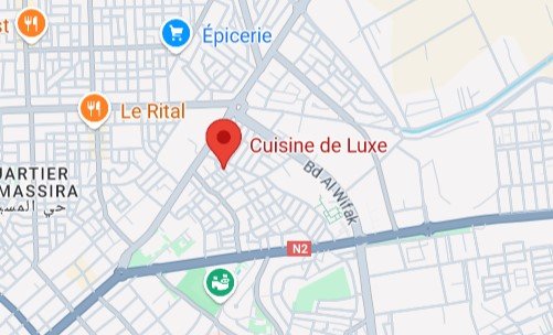 Localisation Google Maps de notre showroom à Berkane